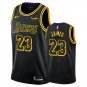 Los Angeles Lakers LeBron James #23 Black City Stitched Jersey