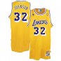 Magic Johnson Lakers #32 Hardwood Classics Gold Stitched Jersey