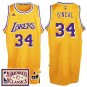 Lakers Hardwood Classics Throwback Gold Jersey Shaquille O'Neal
