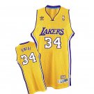 Shaquille O'Neal Los Angeles Lakers #34 Soul Gold Stitched Jersey