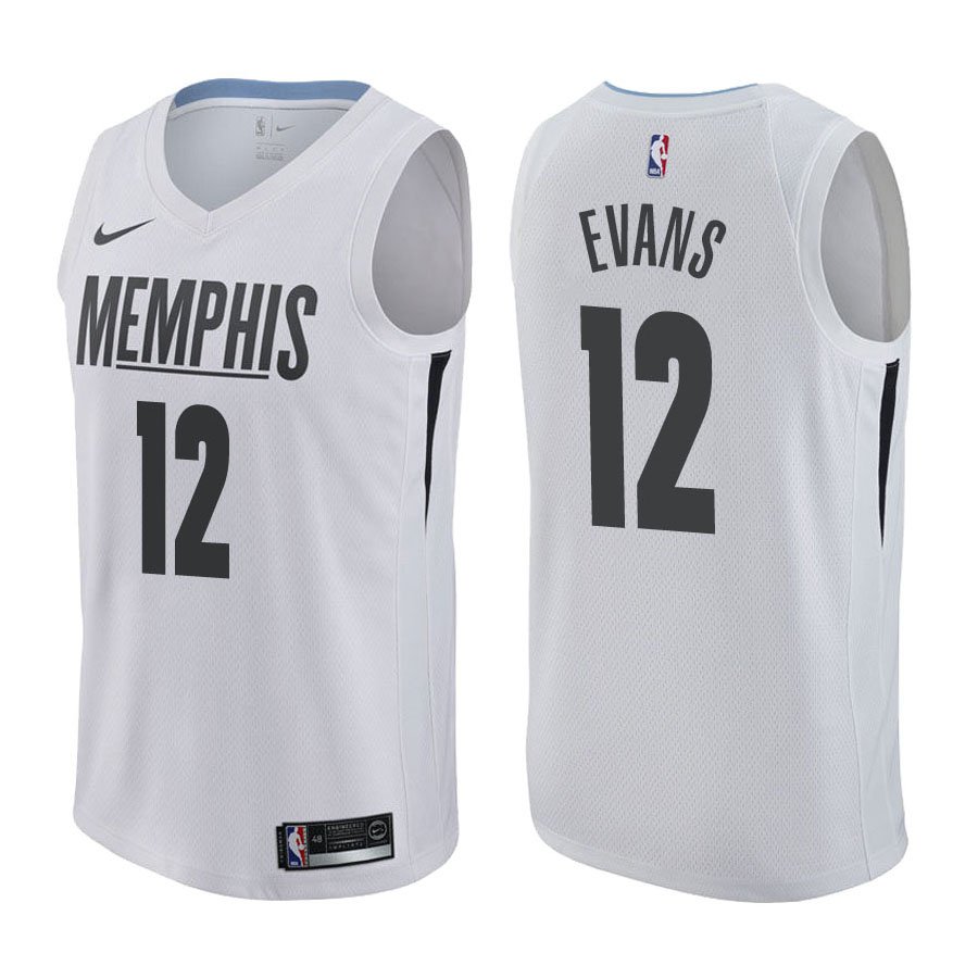 Memphis Grizzlies Tyreke Evans #12 White City Edition Stitched Jersey