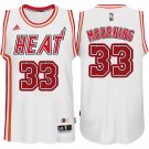 Alonzo Mourning Heat #33 White Hardwood Classic Stitched Jersey
