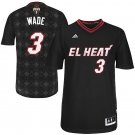 Dwyane Wade Heat #3 Noches Enebea Black Stitched Jersey