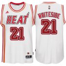 Hassan Whiteside Heat #21 White Hardwood Classic Stitched Jersey