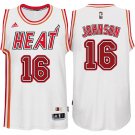 James Johnson Heat #16 White Hardwood Classic Stitched Jersey