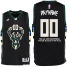 2017 Mens Milwaukee Bucks Alternate Black Custom Stitched Jersey
