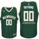 2017 Mens Milwaukee Bucks Road Green Custom Stitched Jersey