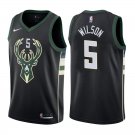 Milwaukee Bucks D.J. Wilson #5 Black Statement Stitched Jersey