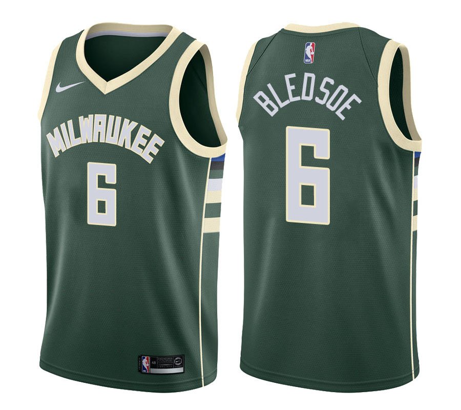 Milwaukee Bucks Eric Bledsoe #6 Green Icon Stitched Jersey