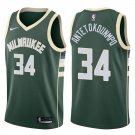 Bucks Giannis Antetokounmpo Green Icon Stitched Jersey