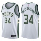 Bucks Giannis Antetokounmpo White Stitched Jersey