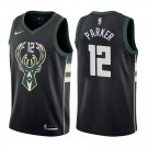 Milwaukee Bucks Jabari Parker #12 Black Statement Stitched Jersey