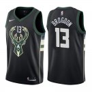 Milwaukee Bucks Malcolm Brogdon #13 Black Statement Stitched Jersey