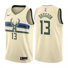 Milwaukee Bucks Malcolm Brogdon #13 Cream City Edition Stitched Jersey