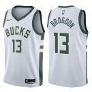 Bucks Malcolm Brogdon White Stitched Jersey