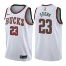 Milwaukee Bucks Sterling Brown #23 White Classic Stitched Jersey