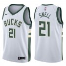 Bucks Tony Snell White Stitched Jersey