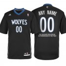 2017 Mens Minnesota Timberwolves Alternate Black Custom Jersey