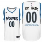 2017 Mens Minnesota Timberwolves Home White Custom Stitched Jersey