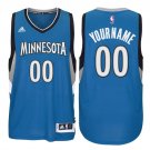 2017 Mens Minnesota Timberwolves Road Blue Custom Stitched Jersey