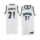 Kevin Garnett Timberwolves #21 White Soul Stitched Jersey