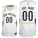 2017 Mens New Orleans Pelicans Home White Custom Stitched Jersey