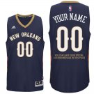 2017 Mens New Orleans Pelicans Road Navy Blue Custom Stitched Jersey