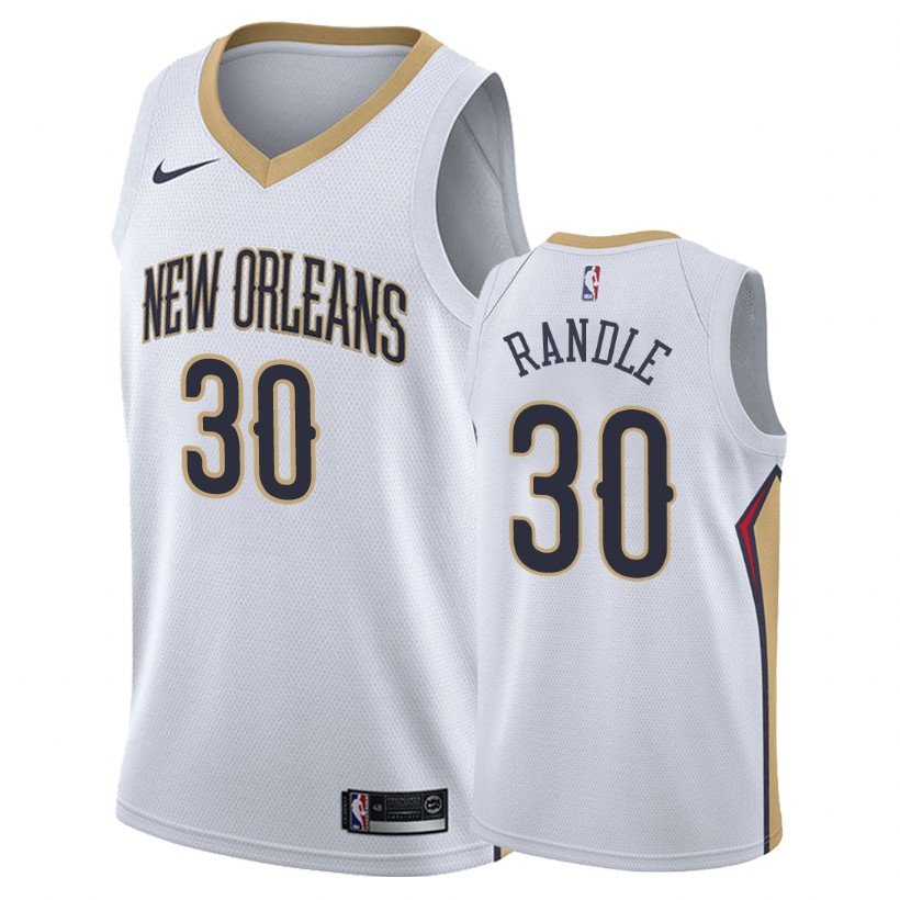 New Orleans Pelicans Julius Randle #30 White Stitched Jersey