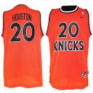 Nike Knicks #20 Allan Houston Throwback Orange Stitched Jersey