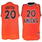 Nike Knicks #20 Allan Houston Throwback Orange Stitched Jersey