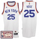Knicks Hardwood Classics Throwback White Jersey Derrick Rose