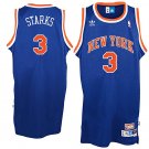 John Starks Knicks #3 Hardwood Classics Blue Soul Stitched Jersey