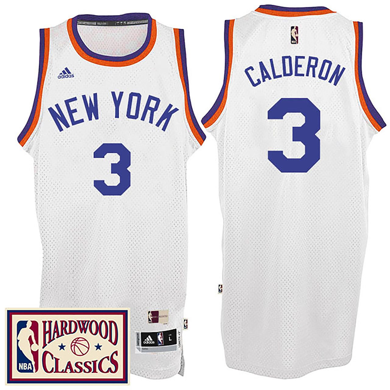 Knicks Hardwood Classics Throwback White Jersey Jose Calderon