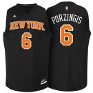 Kristaps Porzingis Knicks #6 Black Stitched Jersey