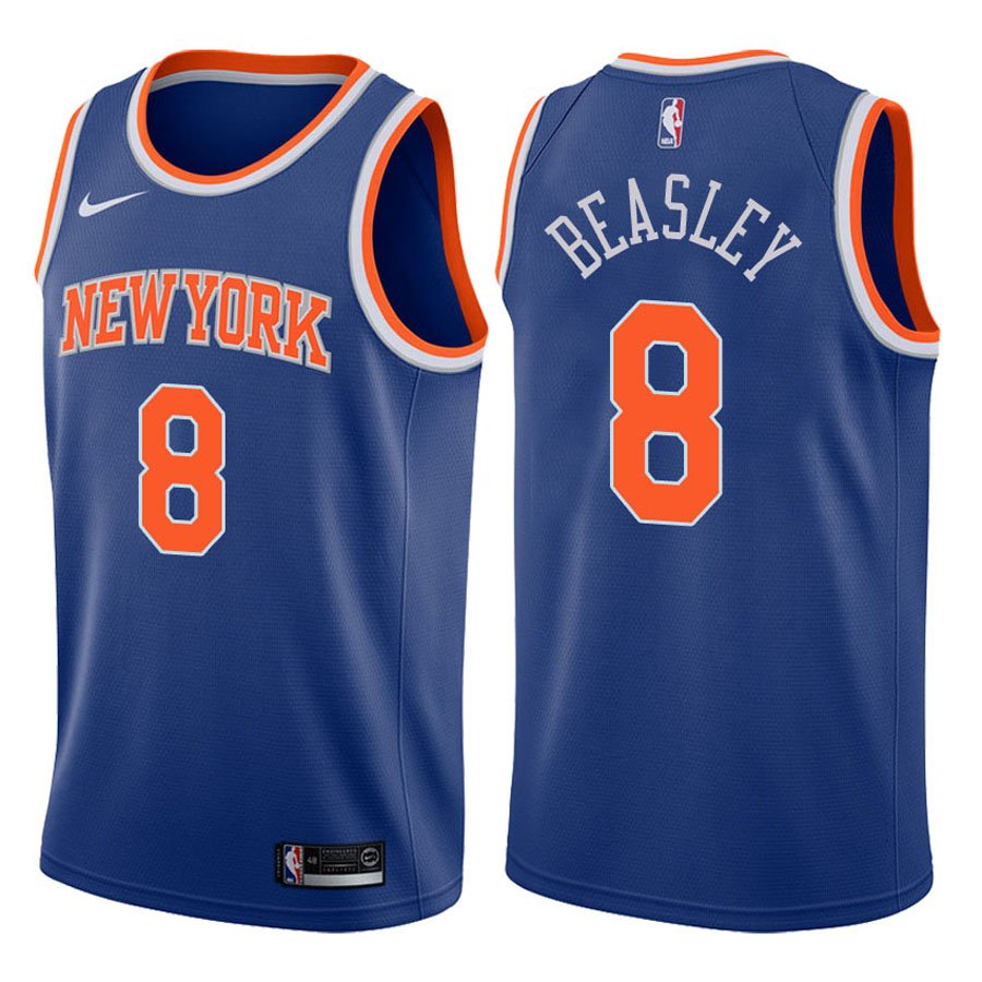 New York Knicks Michael Beasley #8 Blue Icon Stitched Jersey