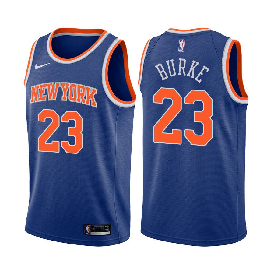 New York Knicks Trey Burke #23 Blue Icon Edition Stitched Jersey