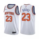 New York Knicks Trey Burke #23 White Stitched Jersey