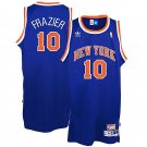 Walt Frazier Knicks #10 Hardwood Classics Blue Stitched Jersey