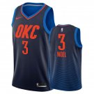 Oklahoma City Thunder Nerlens Noel #3 Navy Statement Stitched Jersey