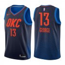 Oklahoma City Thunder Paul George #13 Navy Statement Stitched Jersey