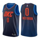 Oklahoma City Thunder Russell Westbrook #0 Navy Statement Jersey