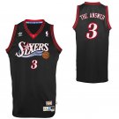 Allen Iverson Nickname The Answer 76ers Black Stitched Jersey