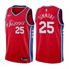Philadelphia 76ers Ben Simmons #25 Red Statement Stitched Jersey