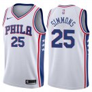 Philadelphia 76ers Ben Simmons #25 White Stitched Jersey