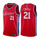 Philadelphia 76ers Joel Embiid #21 Red Statement Stitched Jersey