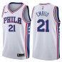76ers Joel Embiid White Stitched Jersey
