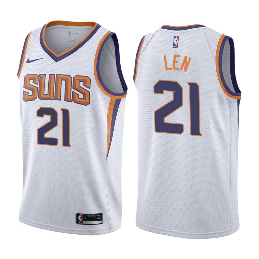 Phoenix Suns Alex Len #21 White Stitched Jersey