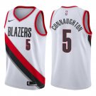 Portland Trail Blazers Pat Connaughton #5 White Stitched Jersey