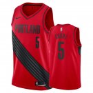 Portland Trail Blazers Seth Curry #5 Red Statement Stitched Jersey