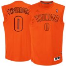 Russell Westbrook Winter Court Orange Stitched Jersey